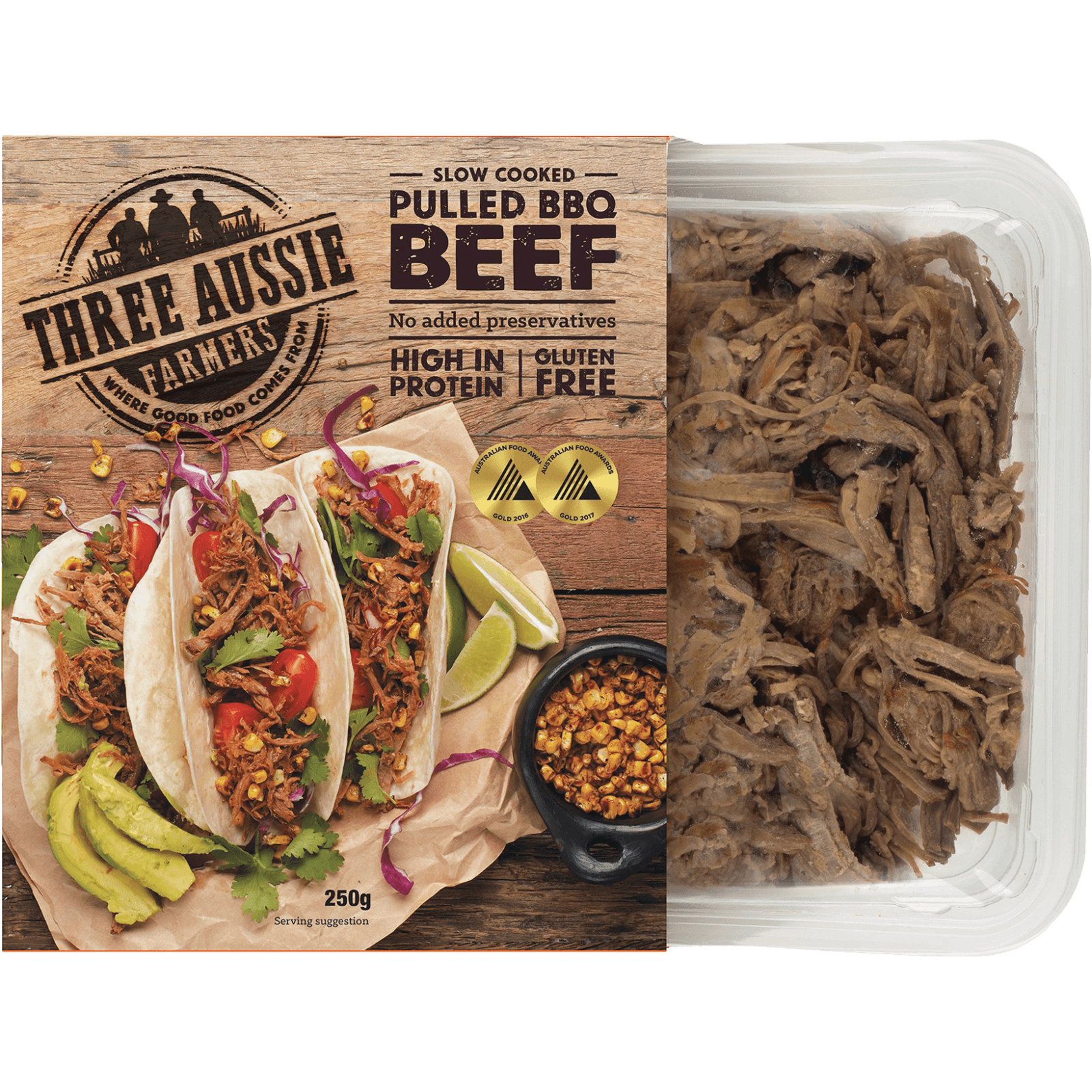 Three Aussie Farmers Slow Cooked Pulled Beef Three Aussie Farmers Slow Cooked Pulled Beef