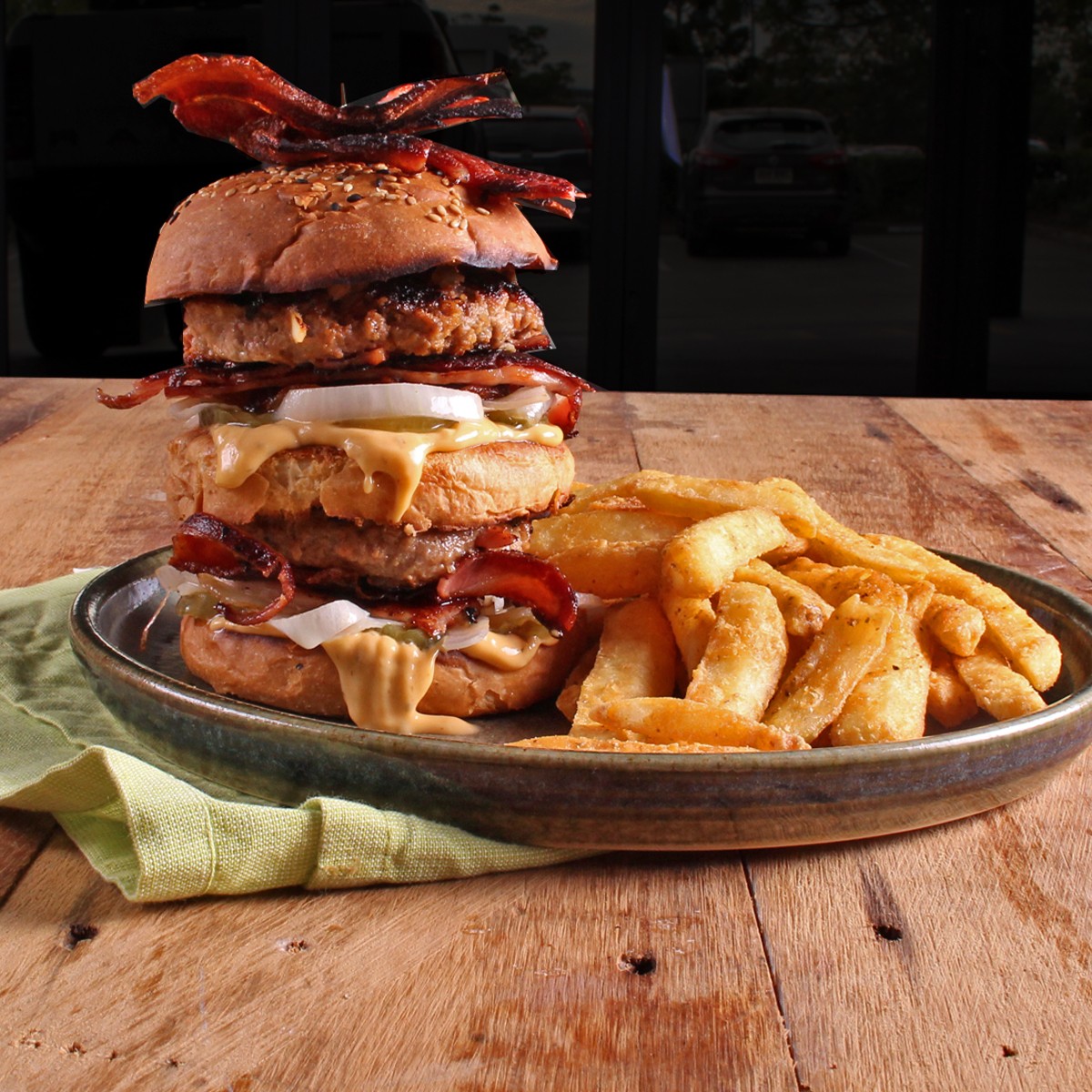 Double Bacon Burger - SunPork Fresh Foods