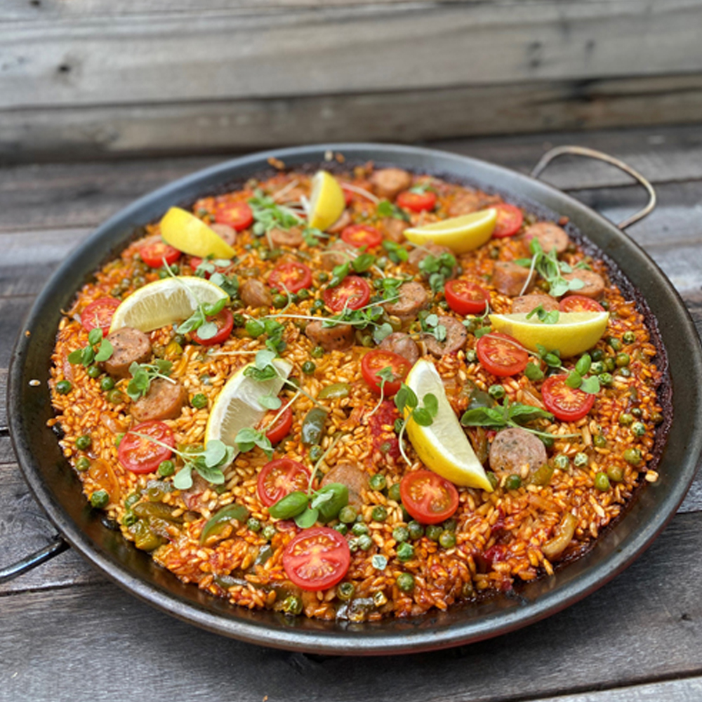 MKR's Dan and Steph Spicy Sicilian Sausage Paella Recipe SunPork